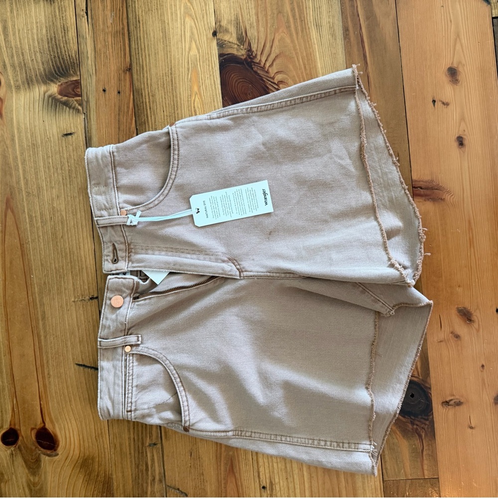 Wrangler Beige/Tan High-Rise Jean Shorts